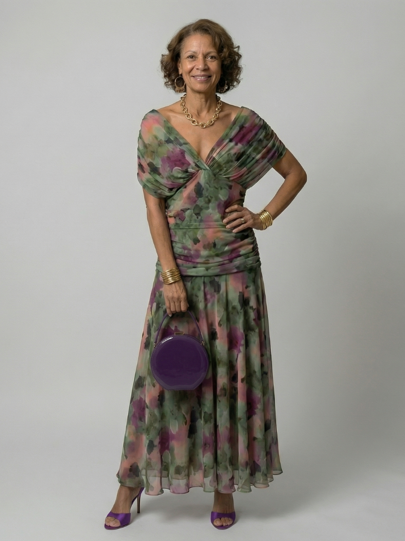 Calen | Off Shoulder Flow Midi Dress