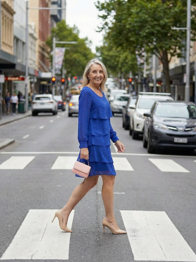 Kirax | Clean Layered Knee Length Dress