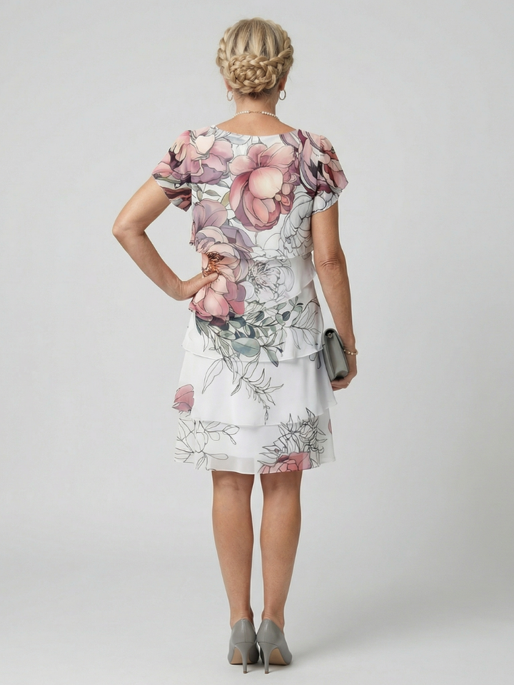 Kualani | Clean Floral Knee Length Dress