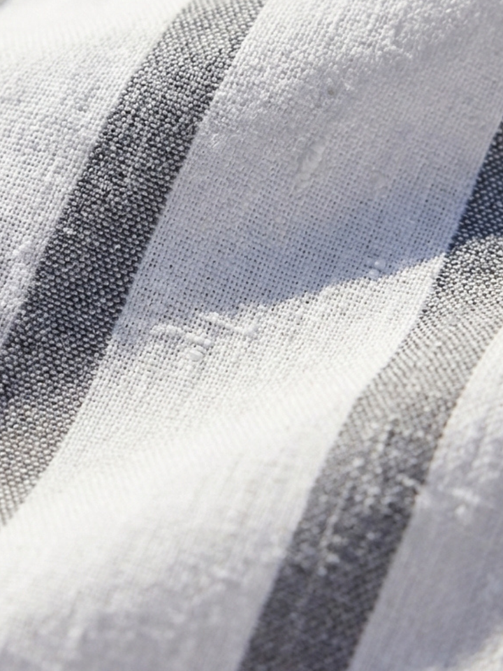 Elaris | Short Sleeve Striped Tie Neck Pocket Midi Dress