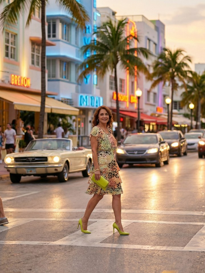 Nohea | Structured Abstract Knee Length Dress