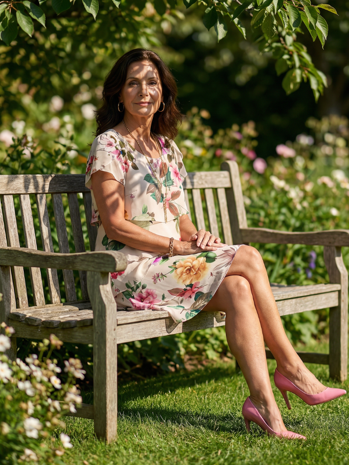 Silas | Refined Petal Knee Length Dress