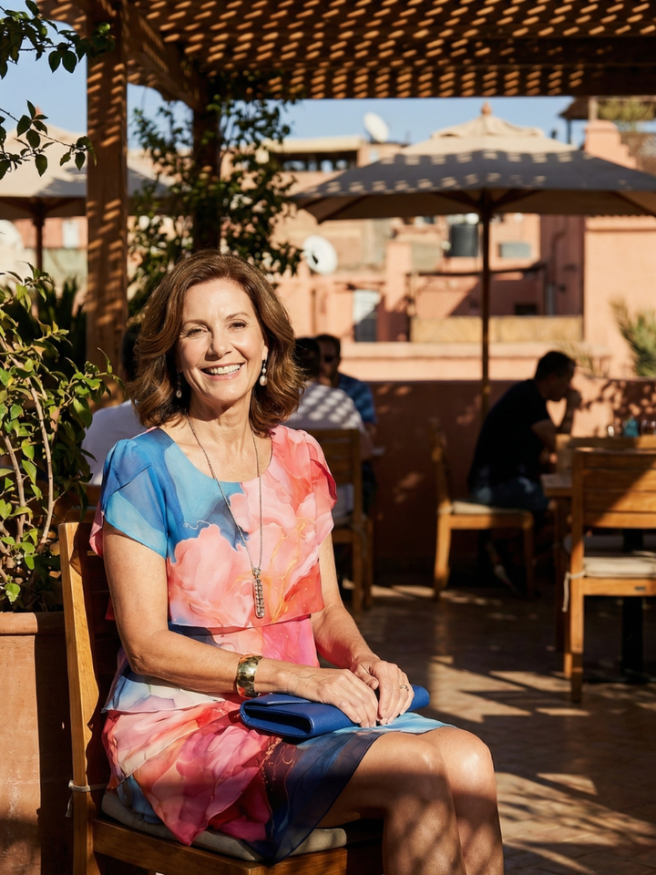 Mira | Poised Marble Knee Length Dress