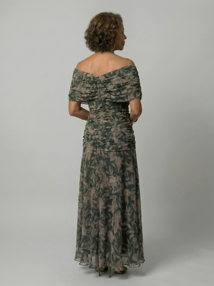 Calen | Off Shoulder Flow Midi Dress