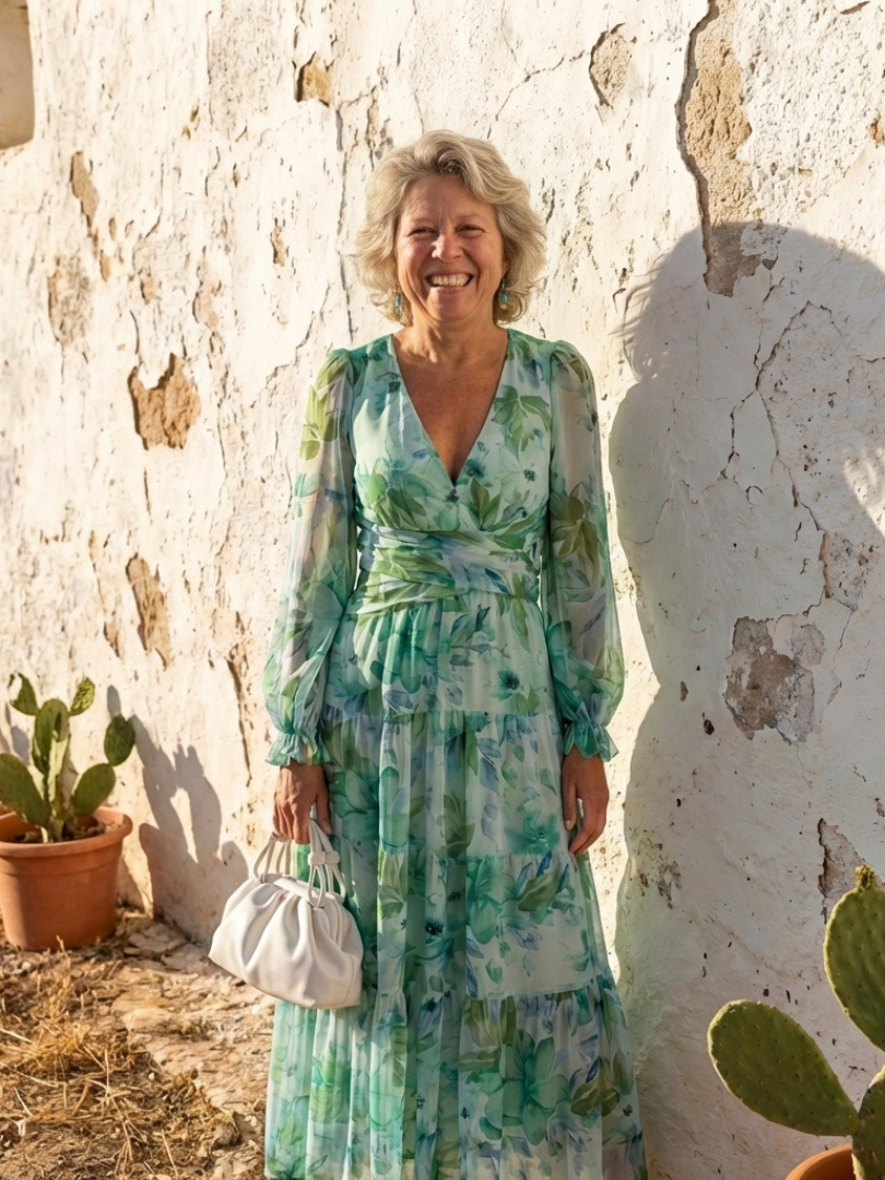 Althea | Long Sleeve Floral Maxi Dress